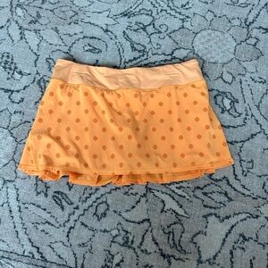 lululemon athletica Orange Polka-Dot Active Mini Skirt